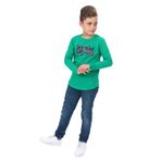 Toontoy Erkek Çocuk Yaprak Baskılı Tişört Yeşil 6-7 YAŞ