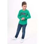Toontoy Erkek Çocuk Yaprak Baskılı Tişört Yeşil 8-9 YAŞ