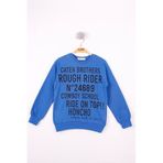 Toontoy Erkek Çocuk Yazı Baskılı Sweatshirt Saks 8 YAŞ