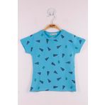 Toontoy Erkek Çocuk Yazı Baskılı T-Shirt - 1 Yaş - Turkuaz