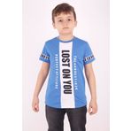 Toontoy Erkek Çocuk Yazı Baskılı Tişört Saks 6 YAŞ