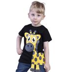 Toontoy Erkek Çocuk Zürafa Baskılı Tişört Siyah 1 YAŞ