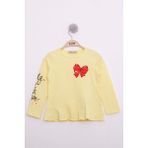 Toontoy Göğsü Nakışlı Kız Çocuk T-shirt