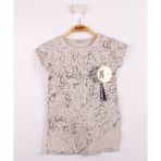 Toontoy Göğsü Şerit Aksesuarlı Kız Çocuk T-shirt