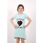 Toontoy Keep Away Baskı Aqua Mint Kız Çocuk Elbise