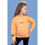 Toontoy Kids Kız Çocuk Baskılı Sweatshirt - 7 Yaş - Turuncu