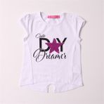 Toontoy Kids Kız Çocuk Cute Day Baskılı T-Shirt Beyaz - 6 Ay