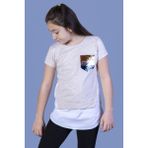 Toontoy Kids Kız Çocuk Göğsü Cepli Pul Nakışlı Tunik - 12 Yaş - Kahverengi