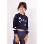 Toontoy Kids Kız Çocuk Yıldızlı Dream Baskılı Sweatshirt - 14 Yaş - Antrasit Melanj