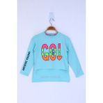 Toontoy Kids Letis Go Baskılı Koyu Mint Kız Çocuk T-shirt