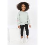 Toontoy Kids Toontoy Kız Bebek Believe Baskılı Sweatshirt - Yeşil - 2 Yaş