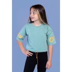 Toontoy Kids Toontoy Kız Çocuk Baskılı Crop Tişört - 8 Yaş - Yeşil