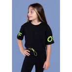 Toontoy Kids Toontoy Kız Çocuk Baskılı Crop Tişört - Siyah - 14 Yaş