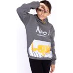 Toontoy Kids Toontoy Kız Çocuk Bol Yaka Reklektörlü Kanguru Cepli Sweatshirt - 8 - 9 Yaş - Antrasit Melanj