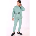 Toontoy Kids Toontoy Kız Çocuk Cep Detaylı Baskılı Eşofman Takımı - Yeşil - 12 - 13 Yaş