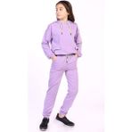 Toontoy Kids Toontoy Kız Çocuk Cepli Armalı Eşofman Takım - Lila - 12 - 13 Yaş