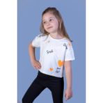 Toontoy Kids Toontoy Kız Çocuk Crop Model Neon Baskılı Tişört - 4 Yaş - Ekru