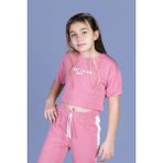 Toontoy Kids Toontoy Kız Çocuk Crop Model Tişört - 8 Yaş - Gül Kurusu