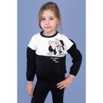 Toontoy Kids Toontoy Kız Çocuk Garnili Mickey Mouse Baskılı Sweatshirt - 1 Yaş - Siyah