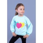Toontoy Kids Toontoy Kız Çocuk Popıt Desenli Sweatshirt - 3 Yaş - Su Yeşili