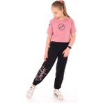 Toontoy Kids Toontoy Kız Çocuk Style Baskılı Eşofman Takım - Gül Kurusu - 12 - 13 Yaş