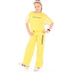 Toontoy Kids Toontoy Kız Çocuk Trendingin Myword Baskılı Eşofman Takım - Koyu Sarı - 12 - 13 Yaş