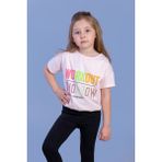 Toontoy Kids Workout Baskılı Taş İşlemeli Pudra Kız Çocuk T-shirt