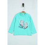 Toontoy Kız Bebek Ayakkabı Nakışlı Sweatshirt - 6 Ay - Mint
