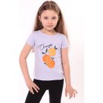Toontoy Kız Bebek Baskılı Bisiklet Yaka Kısa Kollu Tişört - Açık Lila - 3