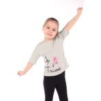 Toontoy Kız Bebek Baskılı Bisiklet Yaka Kısa Kollu Tişört - Gri - 4