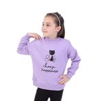 TOONTOY Kız Bebek Baskılı Sweatshirt, 2 YAŞ, 22568, Lila, kız-bebek