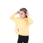 TOONTOY Kız Bebek Baskılı Sweatshirt, 4 Yaş, 22567, Sarı, kız-bebek