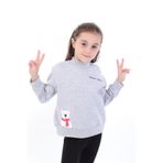 TOONTOY Kız Bebek Baskılı Sweatshirt Gri Melanj, 9 Ay, 22567, Gri Melanj, kız-bebek