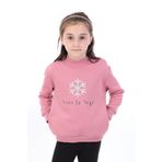 Toontoy Kız Bebek Baskılı Sweatshirt Gül Kurusu 3 YAŞ