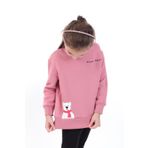 Toontoy Kız Bebek Baskılı Sweatshirt Gül Kurusu 9 AY