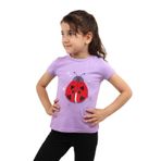 TOONTOY Kız Bebek Baskılı Tişört 1 Yaş, 1 Yaş, 22482, Lila, Kız bebek