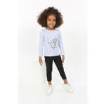 Toontoy Kız Bebek Çiçekli Yazı Nakışlı Tişört