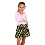 TOONTOY Kız Bebek Cute Avocado Nakışlı Elbise, 1 Yaş, 16580-, Açık Pembe, Bebek-Kızlar