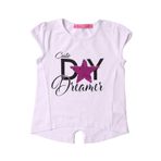 Toontoy Kız Bebek Cute Day Baskılı Tişört Beyaz 6 AY