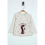 TOONTOY Kız Bebek Flamingo Nakışlı T-Shirt Kahve Melanj 6 Ay, 6 Ay, 11615-, Kahve Melanj, Kız bebek