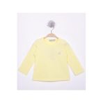 TOONTOY Kız Bebek Göğsü Nakışlı T-Shirt 1 Yaş, 1 Yaş, 16069-, Sarı, Kız bebek