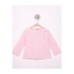 TOONTOY Kız Bebek Göğsü Nakışlı T-Shirt 2 Yaş, 2 YAŞ, 16069-, Pudra, Kız bebek