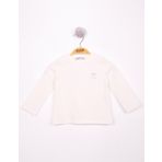 Toontoy Kız Bebek Göğsü Nakışlı T-Shirt Ekru 2 YAŞ