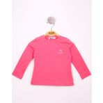 Toontoy Kız Bebek Göğsü Nakışlı T-Shirt Fuşya 6 AY