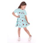 Toontoy Kız Bebek Ladybug Girl Uğur Böcek Baskılı Elbise Mint Yeşili 9 AY