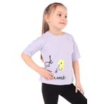 Toontoy Kız Bebek Le Taime Baskılı Tişört Mavi 2 YAŞ