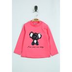 Toontoy Kız Bebek Panda Nakışlı Sweatshirt - 6 Ay - Fuşya