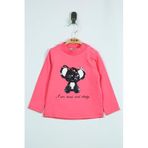 TOONTOY Kız Bebek Panda Nakışlı T-Shirt 6 Ay, 6 Ay, 11656-, Fuşya, Kız bebek