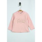 Toontoy Kız Bebek Sweatshirt Chic Nakışlı - 6 Ay - Pudra