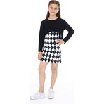 Toontoy Kız Çocuk 2li Takım Baskılı Elbise